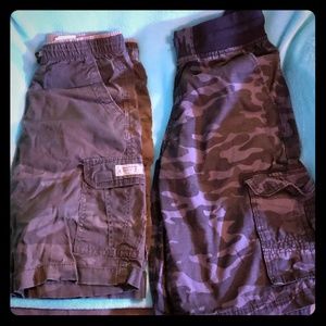 2 pair camo cargo shorts